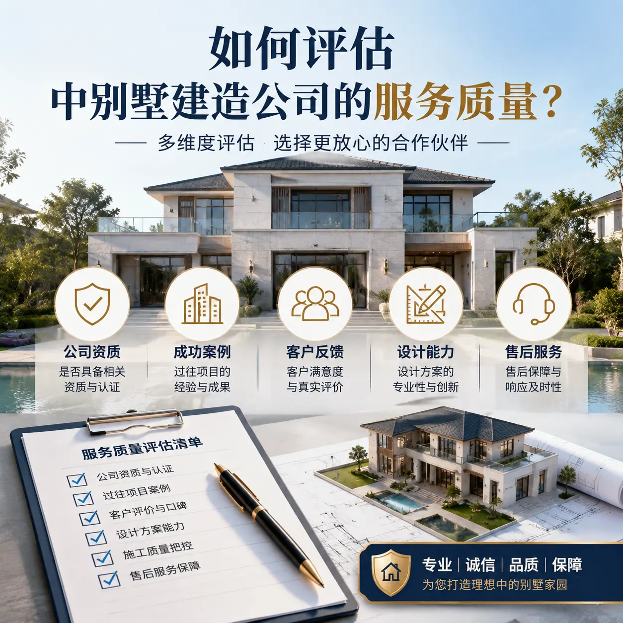 如何评估 观山湖 中别墅建造公司的服务质量？