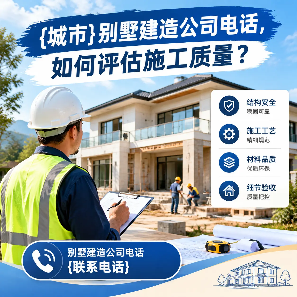 观山湖别墅建造公司电话，如何评估施工质量？