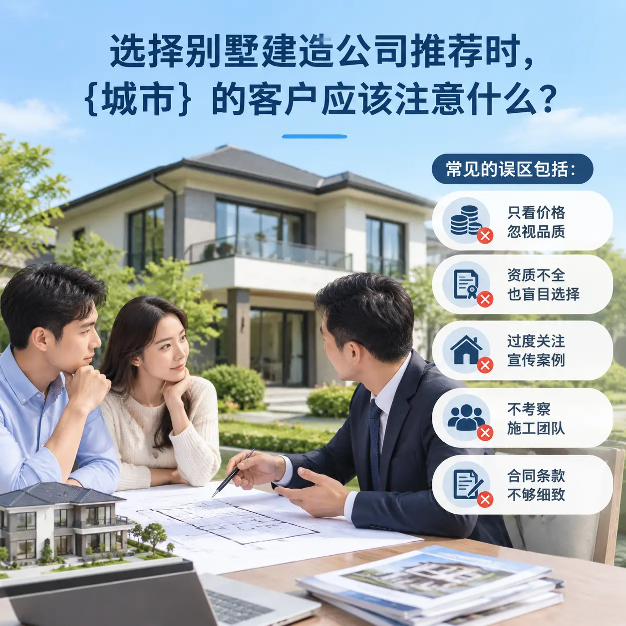 选择别墅建造公司推荐时，观山湖 的客户应该注意什么？